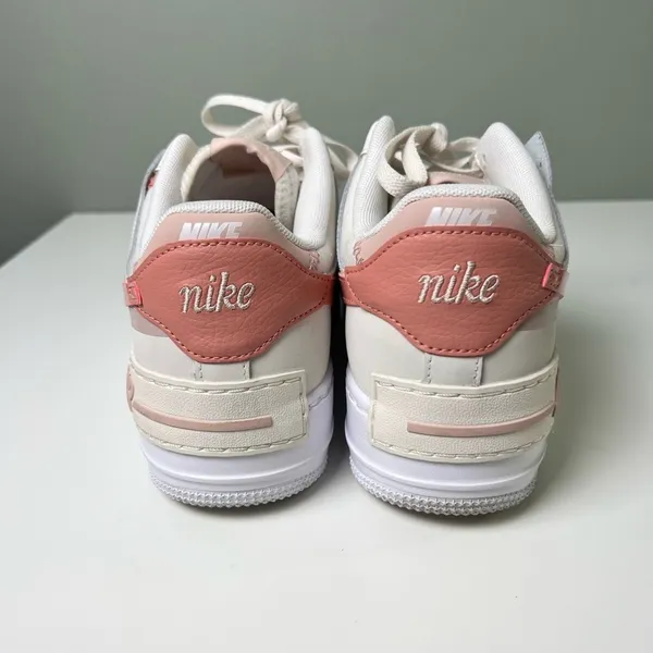 Nike Air Force 1 Shadow Womens Phantom/Pink Oxford/White/Red Stardust Sneakers10 - Image 10