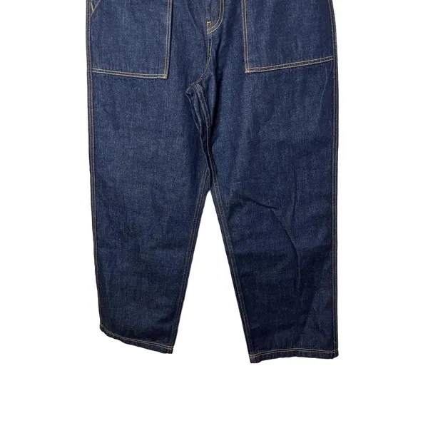American Rag Rag Bone Dark Wash Wide Leg Baggy Fit Front Patch‎ Pockets Jeans Size 30 - Image 3