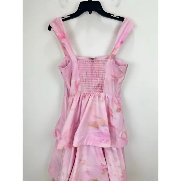 Gianni Bini x Shea Leigh Mills Dolly Printed Sateen Tiered Midi Dress US 10 NWT - Image 14