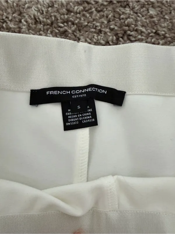 French Connection Cream Wide-Leg Women's Pants - Image 3