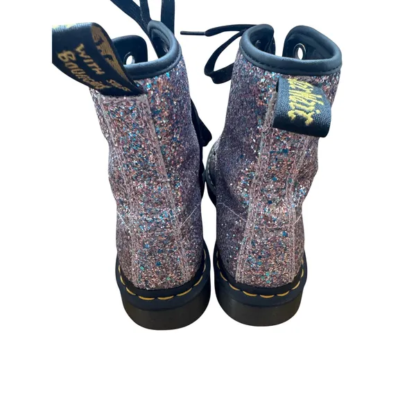 Dr. Martens 1460 Farrah Multi Glitter Combat Boots Pink Blue Silver 7L 38EU - Image 6