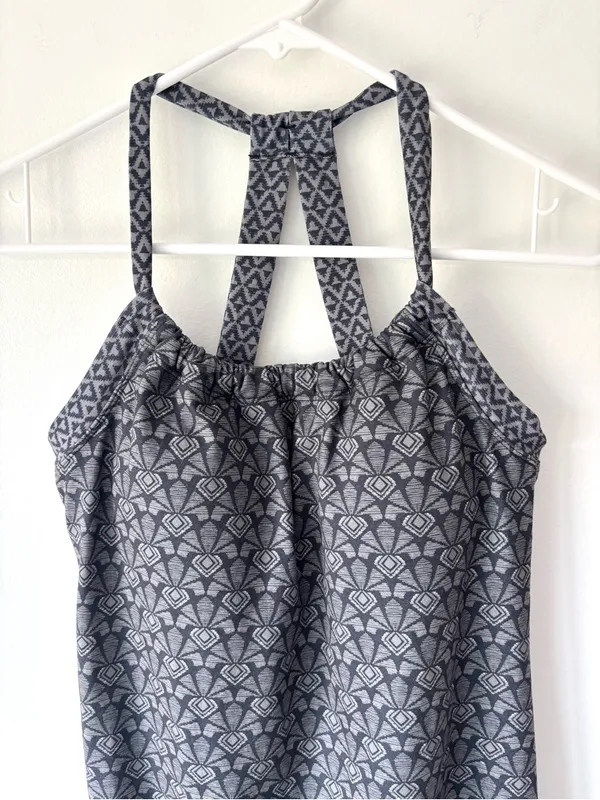 prAna Quinn Mini Athletic Dress Geometric Halter Neck Outdoor Activewear - Image 2