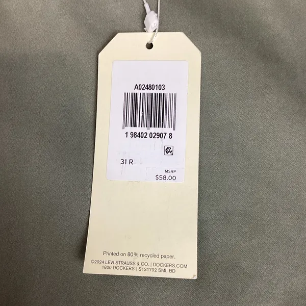 Dockers Women’s Weekend Chino Mid-Rise Skinny Stretch Pants Size 31 New with Tag - Image 4