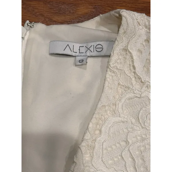ALEXIS Nadege Lace Midi Mermaid Dress Off White Bridal Women Elegant size small - Image 2