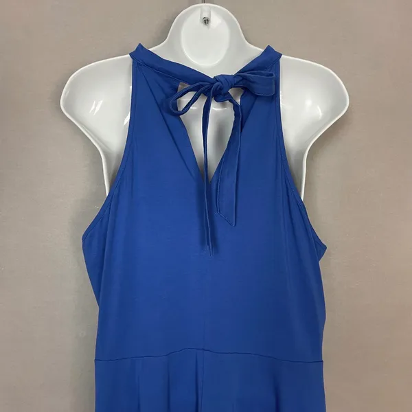 Halter Tank Sundress Blue Women Plus Size‎ XXL Stretch Cotton Sleeveless OUGES - Image 8