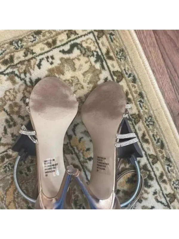 Steve Madden Sweetest Copper and Rhinestone Formal Wedding High Stiletto heels - Image 8