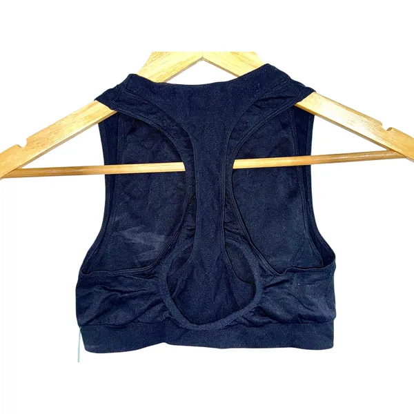 Abercrombie & Fitch Black High Neck Double Layer Racerback Sports Bra Size Small - Image 3