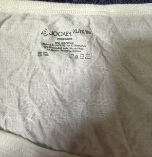 Jockey Tank Top White Size XL - Image 2