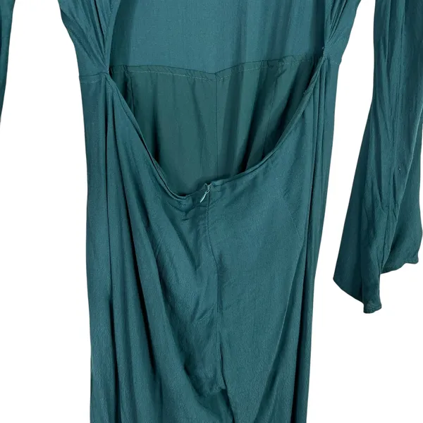 Lulus Moments That Last Hunter Green LS Cutout Jumpsuit XL - Image 14