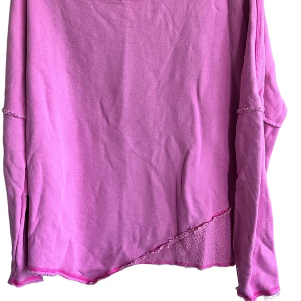 ALALA Revolve Cypher Distressed Sweatshirt Pink Pullover Small - Image 5