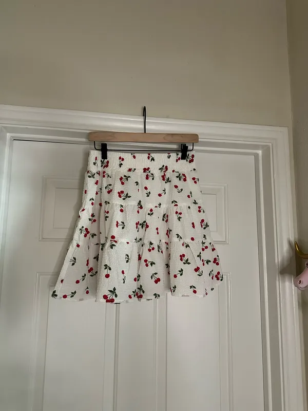 English Factory Cherry Print Skirt And Top Set - Image 10