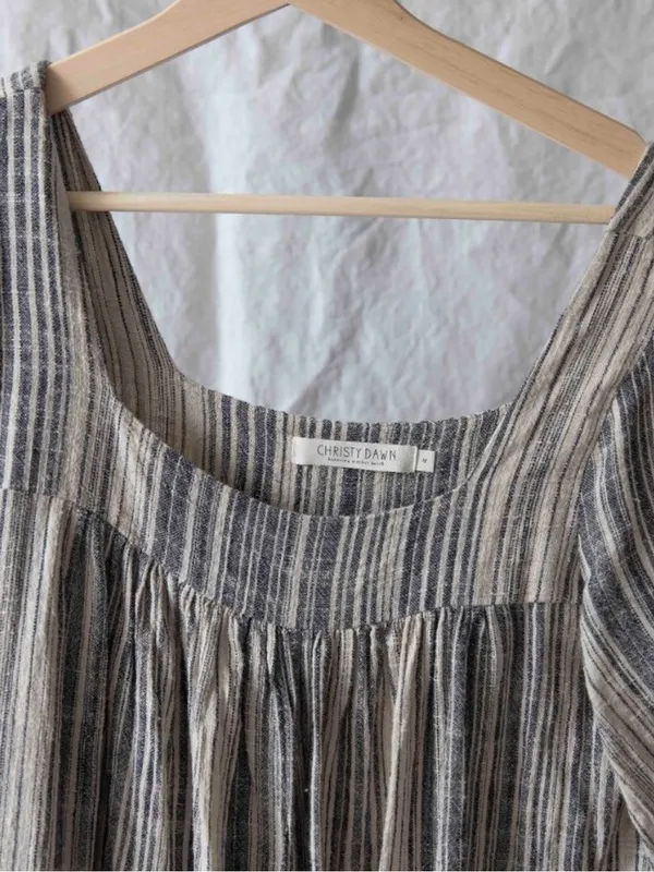 Christy Dawn Bianca Dress in Washed Noir Stripe M - Image 5