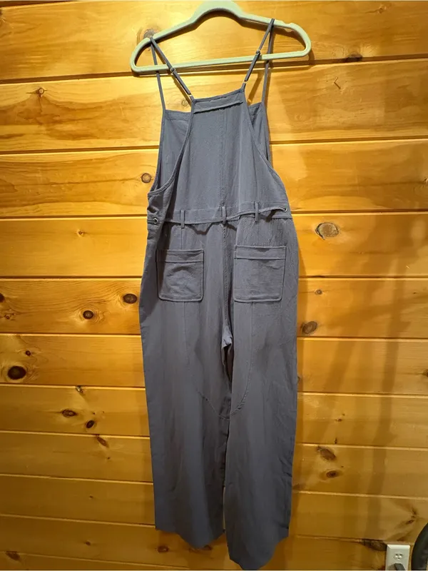 Miou Muse Cotton Dolly Overalls Color: gray/ Blue Garmentory, Size:L NWOT - Image 5