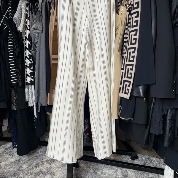 New Free People FP One Bette Wide Leg Striped Lace Up Pants Womens Size 6 NWOT - Image 13