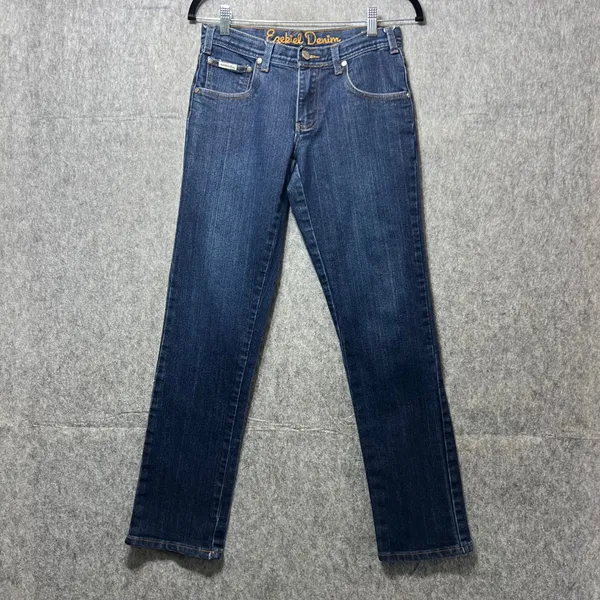 Vintage Y2K Ezekiel Denim Jeans Rolling Stone Rocker Fit Dark Wash 30‎ Low Rise - Image 10