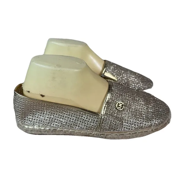 Michael Kors Kendrick Slip On Pixie Fine Perforated Espadrille Flat Gold Size 10 - Image 3