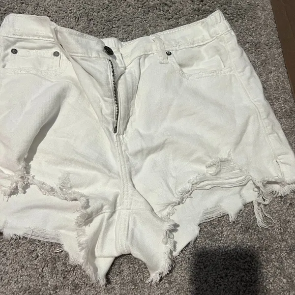 Aerie medium‎ white distressed shorts - Image 2