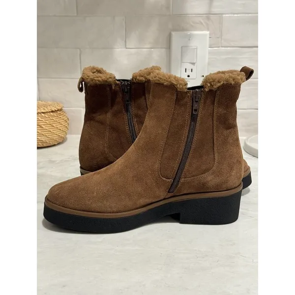 Sesto Meucci teddy Booties Suede Leather‎ Womens SZ 37 6.5 - Made in Italy NEW - Image 7