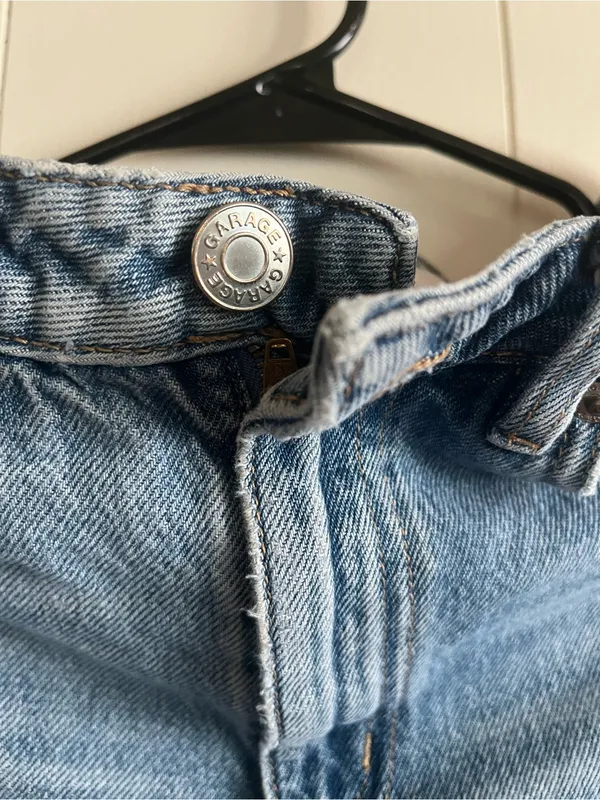 Garage Light Blue Distressed Boyfriend Jeans - Size 1, Waist 25) - Image 4