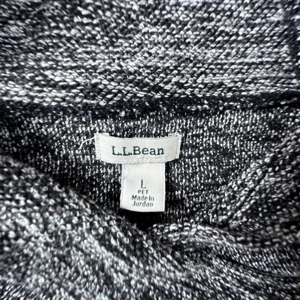 L L Bean Shawl Collar Sweater Womens Large P Gray Marled Pullover Pockets Soft - Image 7