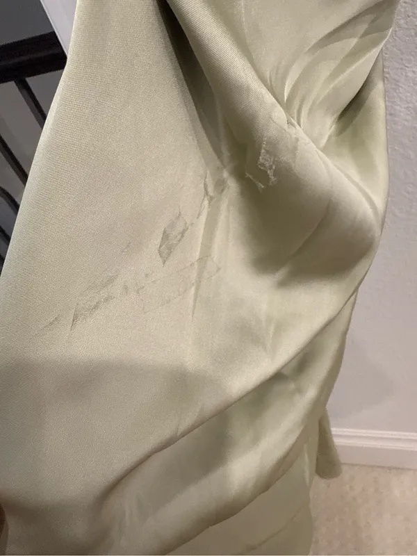 Katie May Ryder Sage Satin Cowl Neck Maxi Dress L - Image 4