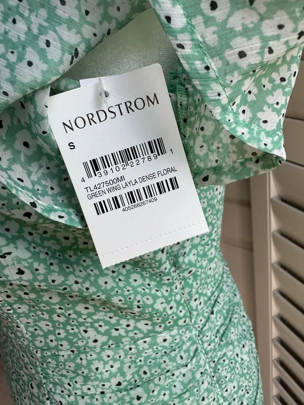 Mint green floral dress Leith - Image 6