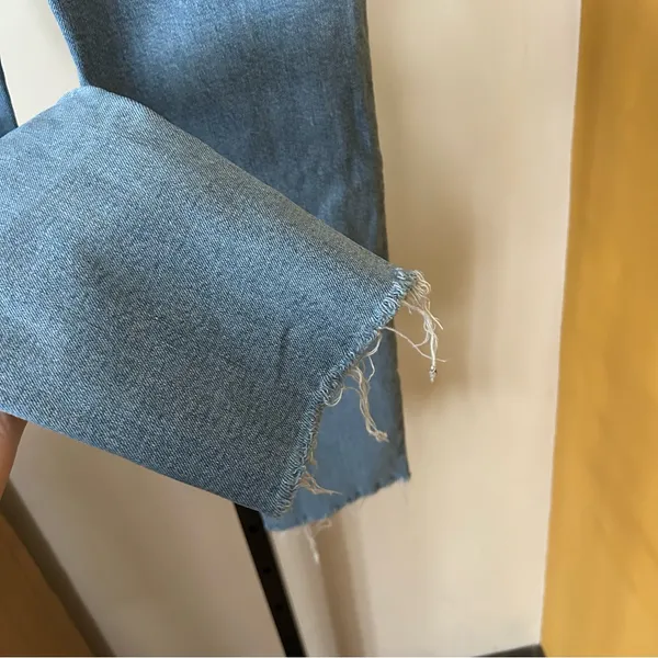 Madewell The Perfect Vintage Jeans Ellicott Wash Tapered‎ Denim Raw Hem Size 24 - Image 7