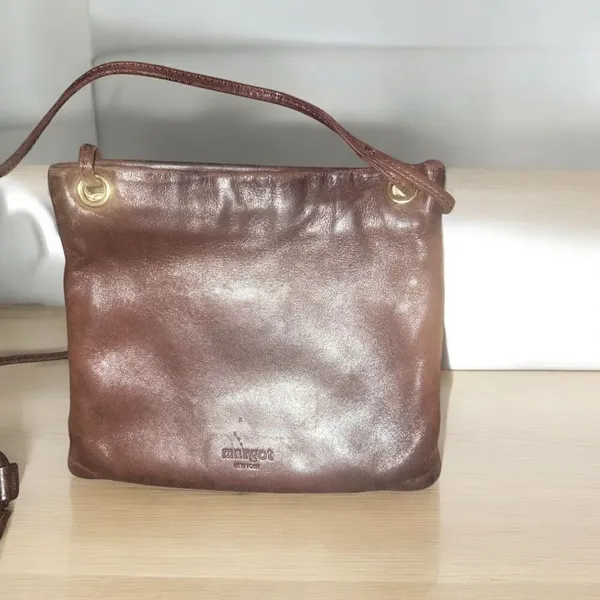 ✨Margot Brown Leather Weave Basketweave Crossbody Bag Purse✨ - Image 4