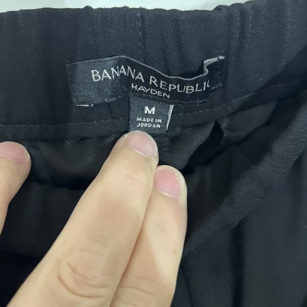 Banana Republic Black Hayden Straight Leg Pant - Size M Pull On - Image 3