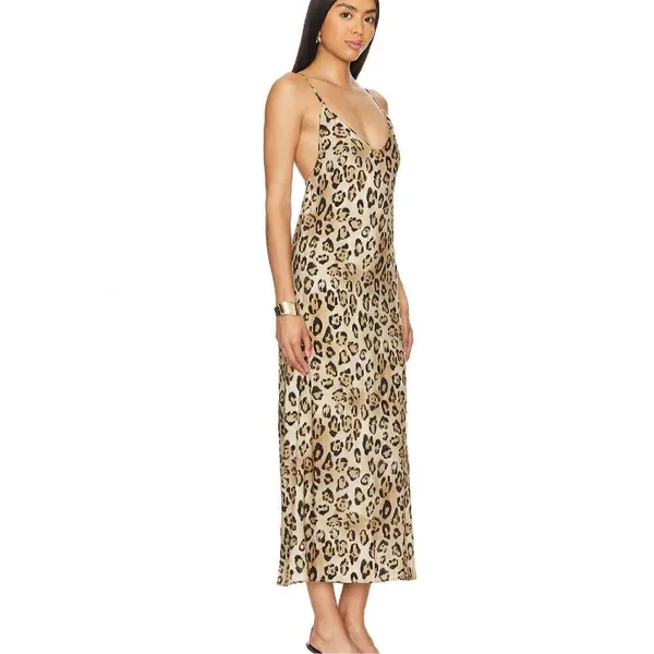 New. PQ leopard midi dress/coverup. XS/S. Retails 154 - Image 7