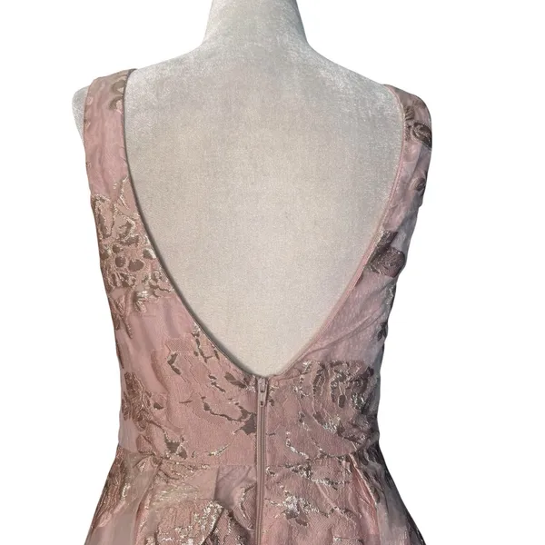 Windsor Heather Floral Burnout Organza Party‎ Dress Pink Rose Gold HOCO Coquette - Image 9