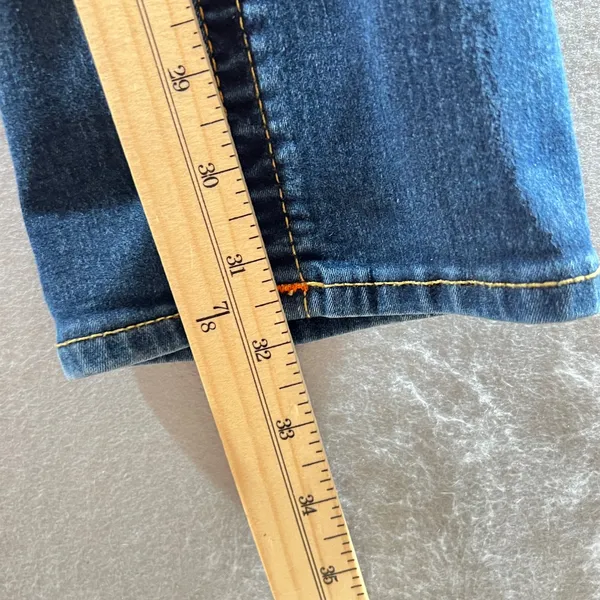 870 | True Religion‎ World Tour Slim Straight Contour Dark Wash Jeans Womens 30 - Image 4