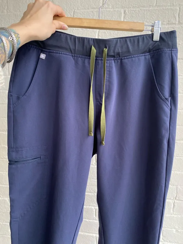 FIGS Zamora 6-Pocket Jogger Scrub Pants Quiet Navy Blue Sz Large TALL - Image 14