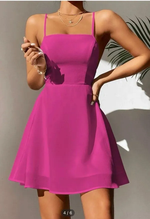 Criss-cross Tie Backless Cami Dress - Image 3