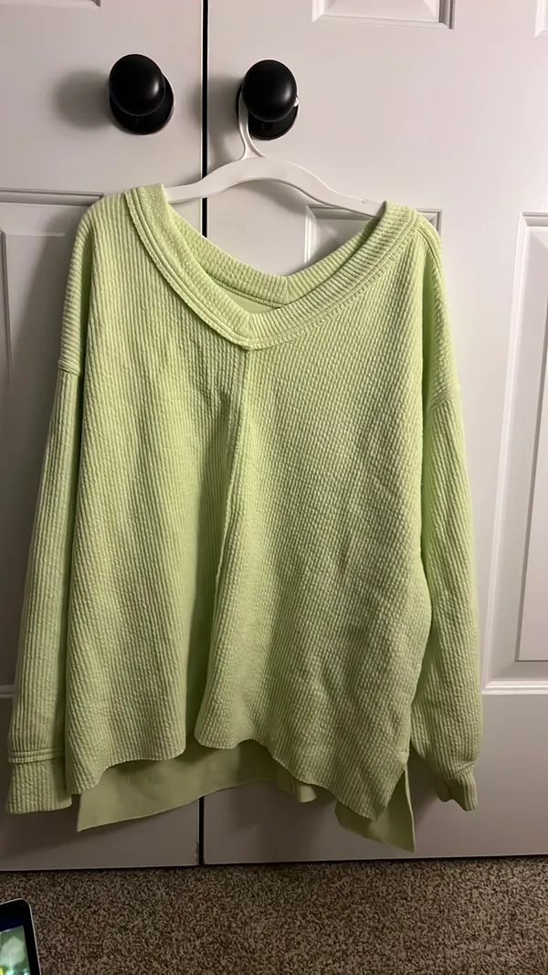 aerie ribbed green sweater  - Image 7
