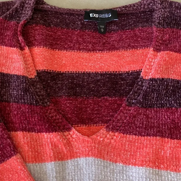 Express vneck multi-striped sweater - Image 5