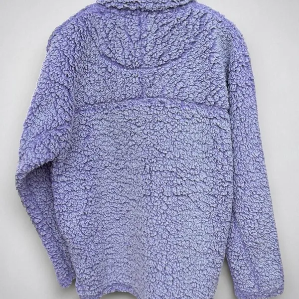 Live Oak Brand Purple Sherpa‎ 1/4 Zip Pullover Fleece Jacket - Image 2