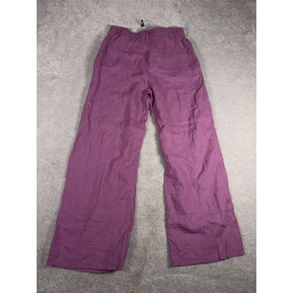 Abercrombie & Fitch Sloane Tailored‎ Wide Leg Pants Chinos Linen Blend 27/4s - Image 4