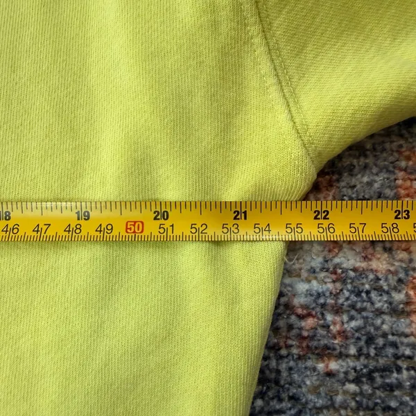 Perfectwhitetee Lime Yellow Cotton French Terry Crewneck Sweatshirt Small USA - Image 5