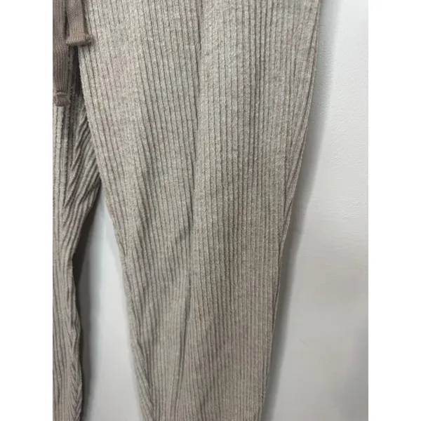 Alo Yoga Muse Ribbed Jogger Sweatpants Gravel Heather Sz S - Image 4