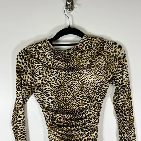 SNDYS x Revolve Skin Leopard Bodycon Maxi Dress Size XS Sexy Designer‎ Going Out - Image 7