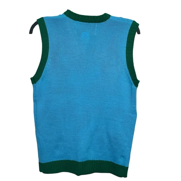 Merry Christmas Woman's Sweater Vest V‎ Neck Cardinal Button Down Size Small - Image 4