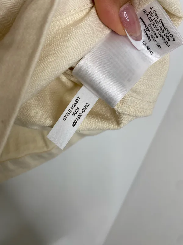 J.Crew Ecru Denim Cropped Button Up - Image 7