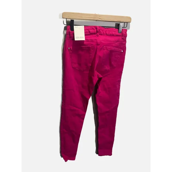 Zara Skinny Jeans Womens 4 Pink Mid Rise Z1975 Denim Fuchsia Bold‎ Casual Cute - Image 5