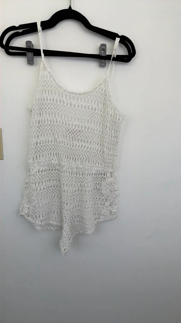 Crochet Romper Cover-Up Victoria's Secret White - Image 2