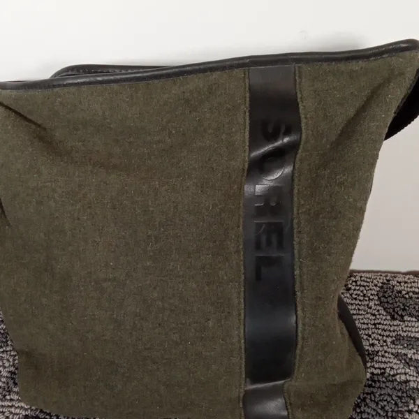 Sorel Crossbody Shoulder Bag Sporty School Canvas Wool Womens - Image 3