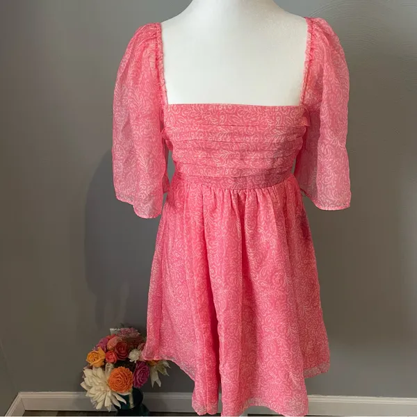 Abercrombie & Fitch Emerson Poplin Puff Sleeve Mini Dress - Image 3