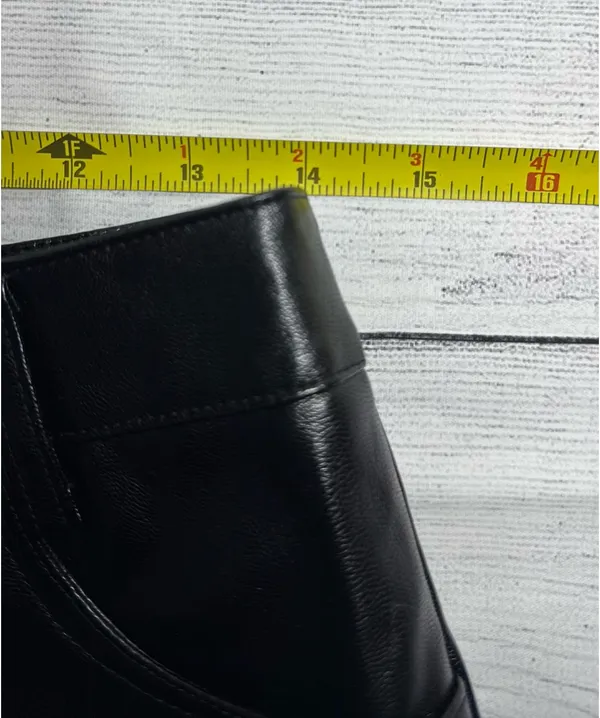 NEW FATE Biker Black FAUX LEATHER Shorts Size MEDIUM - Image 7
