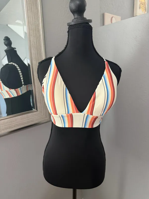 Billabong Hidden Sun Reversible Swim Bikini Top Surf Boho Size Small - Image 2