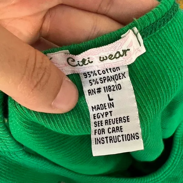 Citi Wear Green Rib Knit Tank Top - Image 6